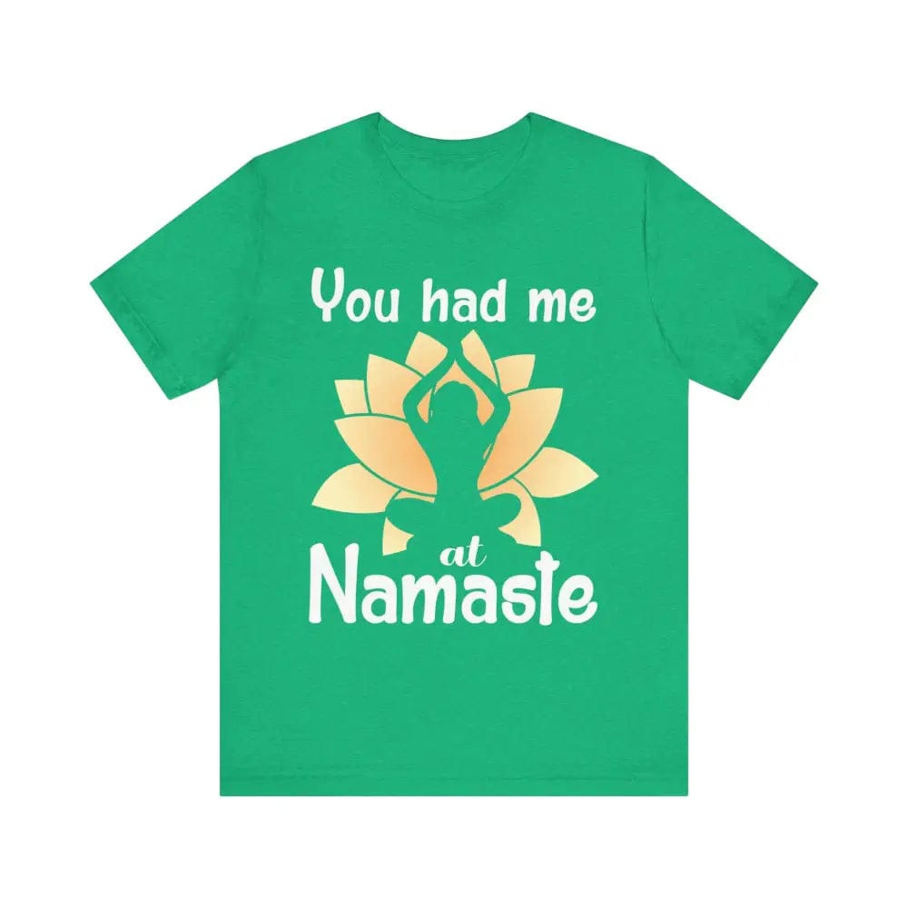 You Had Me At Namaste Unisex Jersey Short Sleeve Yoga Tee - Heather Kelly / S - T-Shirt