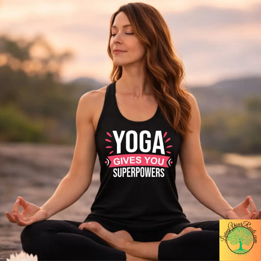 You Had Me At Namaste Womens Yoga Racerback Tank - XS / Solid Black - Tank Top