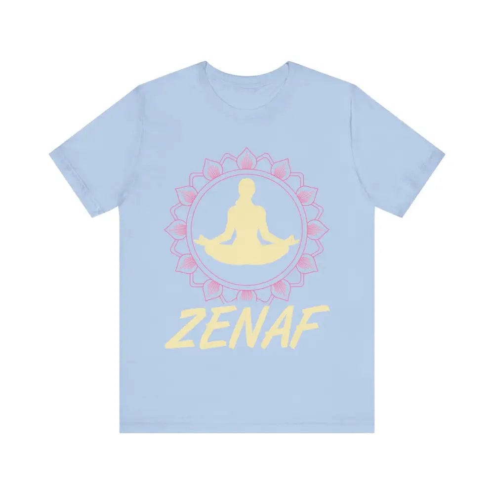 Zen AF Unisex Jersey Short Sleeve Yoga Tee - Baby Blue / S - T-Shirt