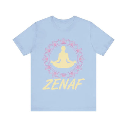 Zen AF Unisex Jersey Short Sleeve Yoga Tee - Baby Blue / S - T-Shirt