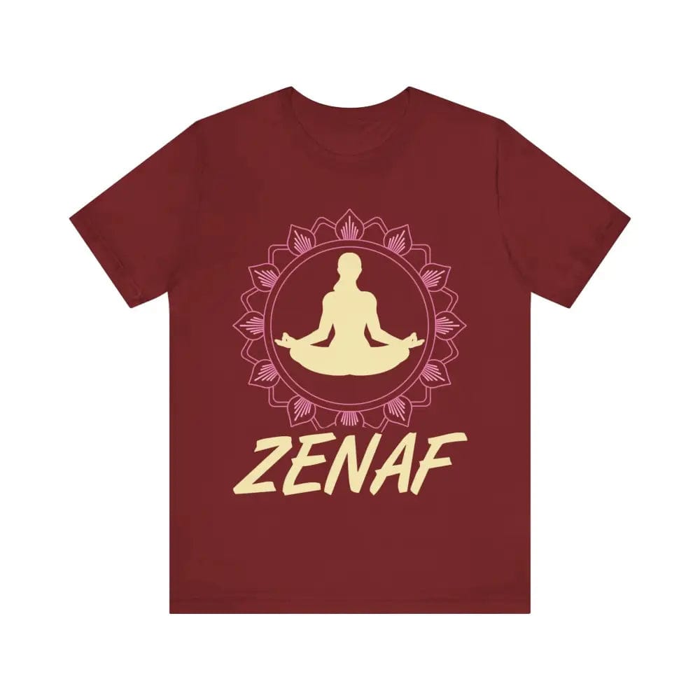 Zen AF Unisex Jersey Short Sleeve Yoga Tee - Cardinal / S - T-Shirt