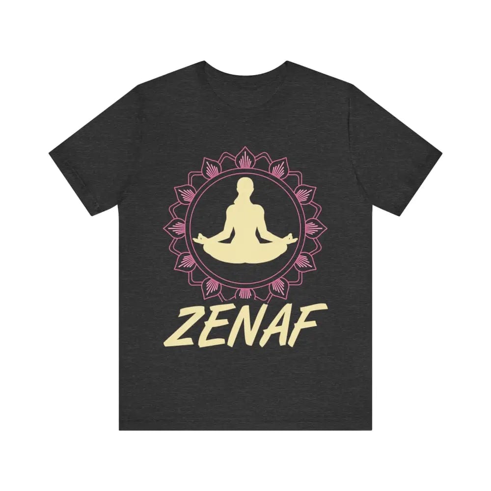 Zen AF Unisex Jersey Short Sleeve Yoga Tee - Dark Grey Heather / S - T-Shirt