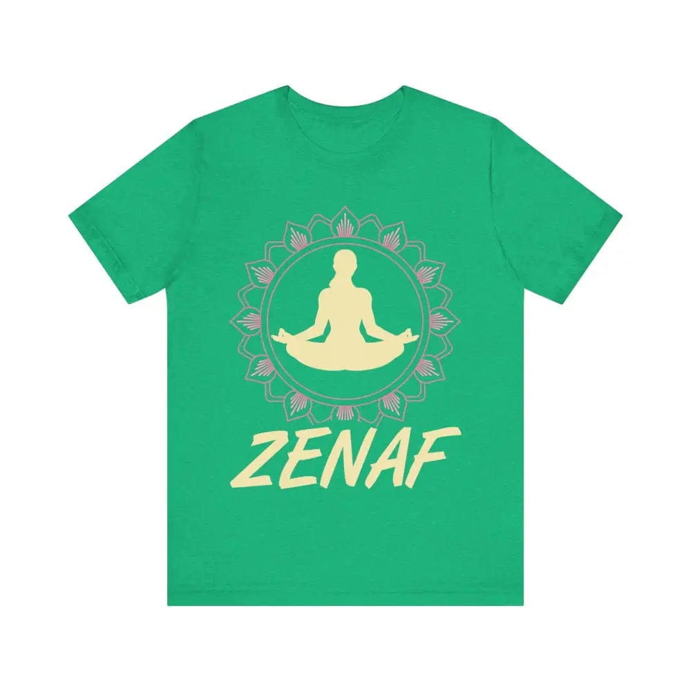 Zen AF Unisex Jersey Short Sleeve Yoga Tee - Heather Kelly / S - T-Shirt