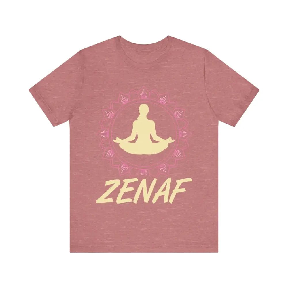 Zen AF Unisex Jersey Short Sleeve Yoga Tee - Heather Mauve / S - T-Shirt