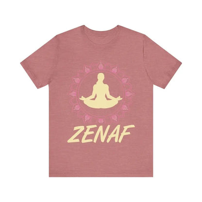 Zen AF Unisex Jersey Short Sleeve Yoga Tee - Heather Mauve / S - T-Shirt