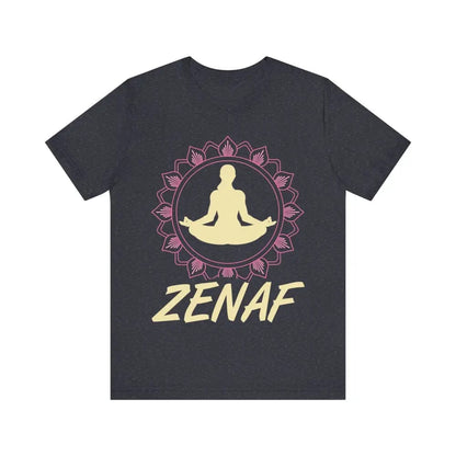 Zen AF Unisex Jersey Short Sleeve Yoga Tee - Heather Navy / S - T-Shirt