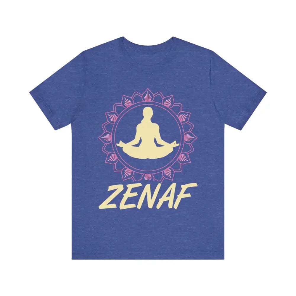 Zen AF Unisex Jersey Short Sleeve Yoga Tee - Heather True Royal / S - T-Shirt