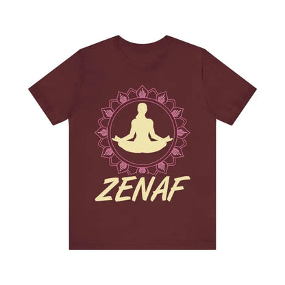 Zen AF Unisex Jersey Short Sleeve Yoga Tee - Maroon / S - T-Shirt