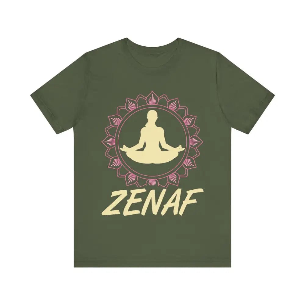 Zen AF Unisex Jersey Short Sleeve Yoga Tee - Military Green / S - T-Shirt