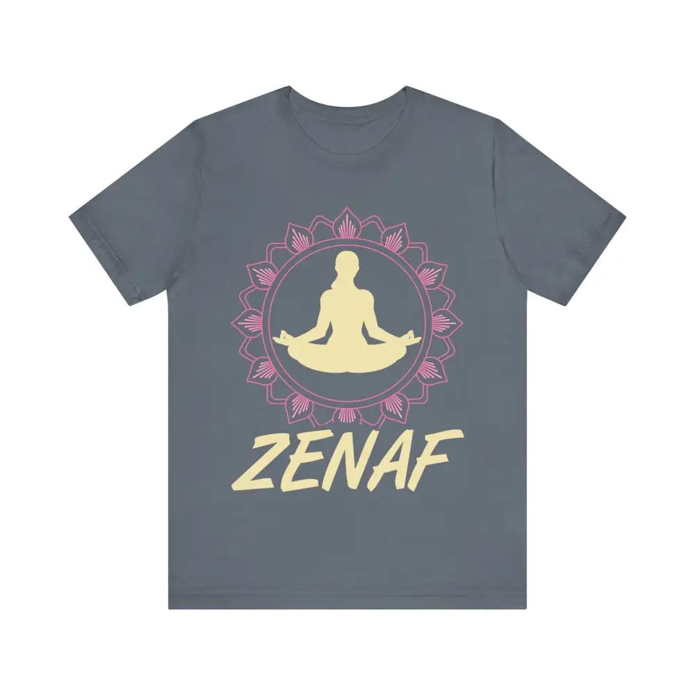 Zen AF Unisex Jersey Short Sleeve Yoga Tee - Steel Blue / S - T-Shirt