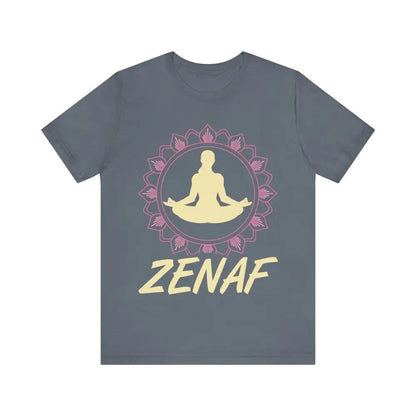 Zen AF Unisex Jersey Short Sleeve Yoga Tee - Steel Blue / S - T-Shirt