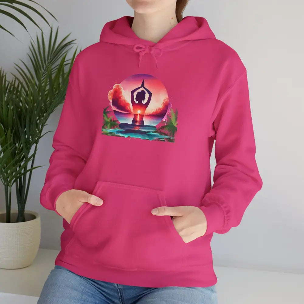 Zen at the Beach Yoga Hoodie Sweatshirt - Hoodie