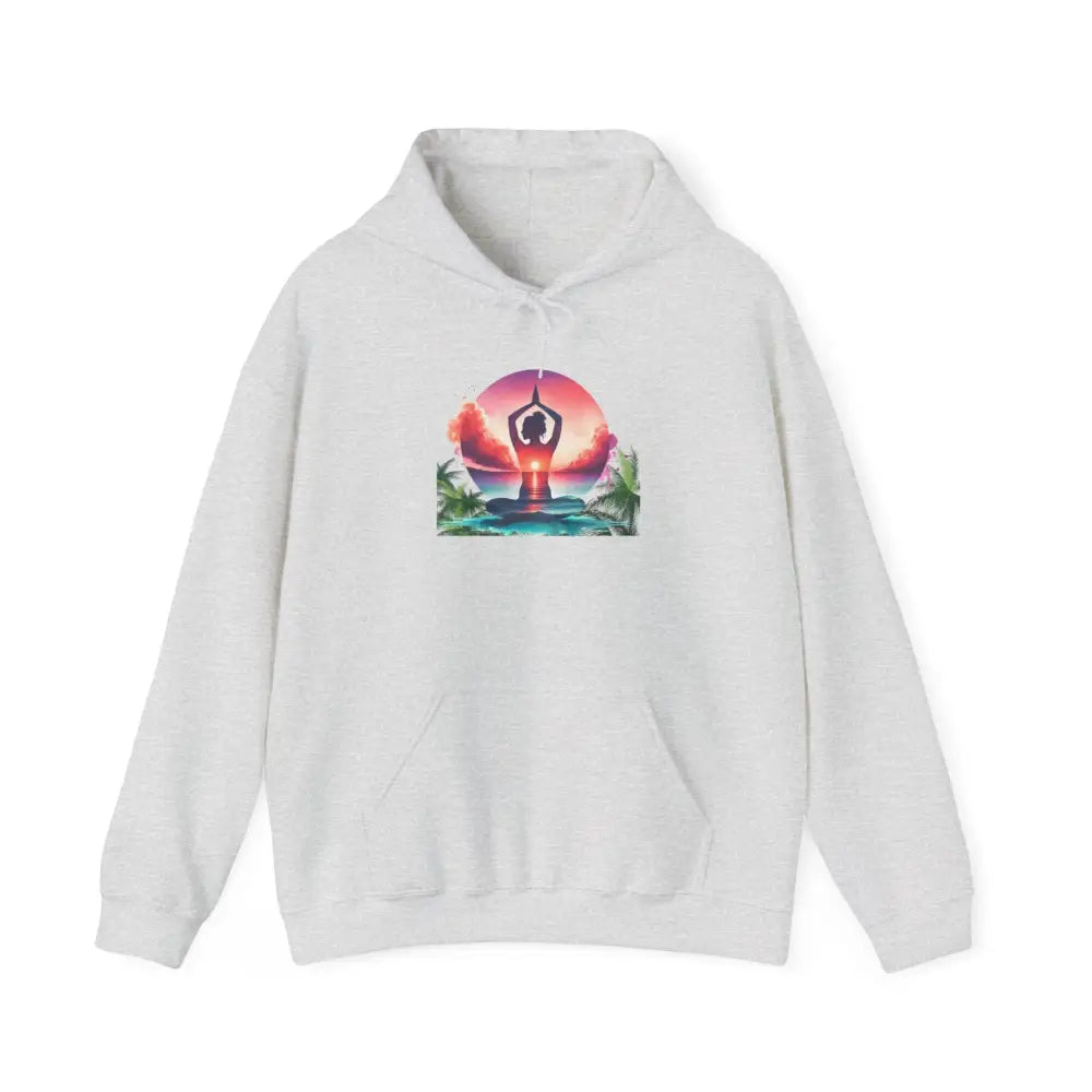 Zen at the Beach Yoga Hoodie Sweatshirt - Ash / S - Hoodie