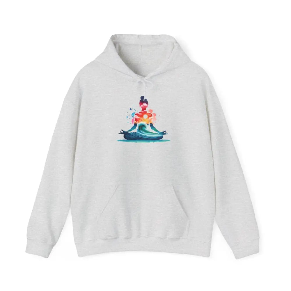 Zen Meditation at the Beach Hoodie Sweatshirt - Ash / S - Hoodie