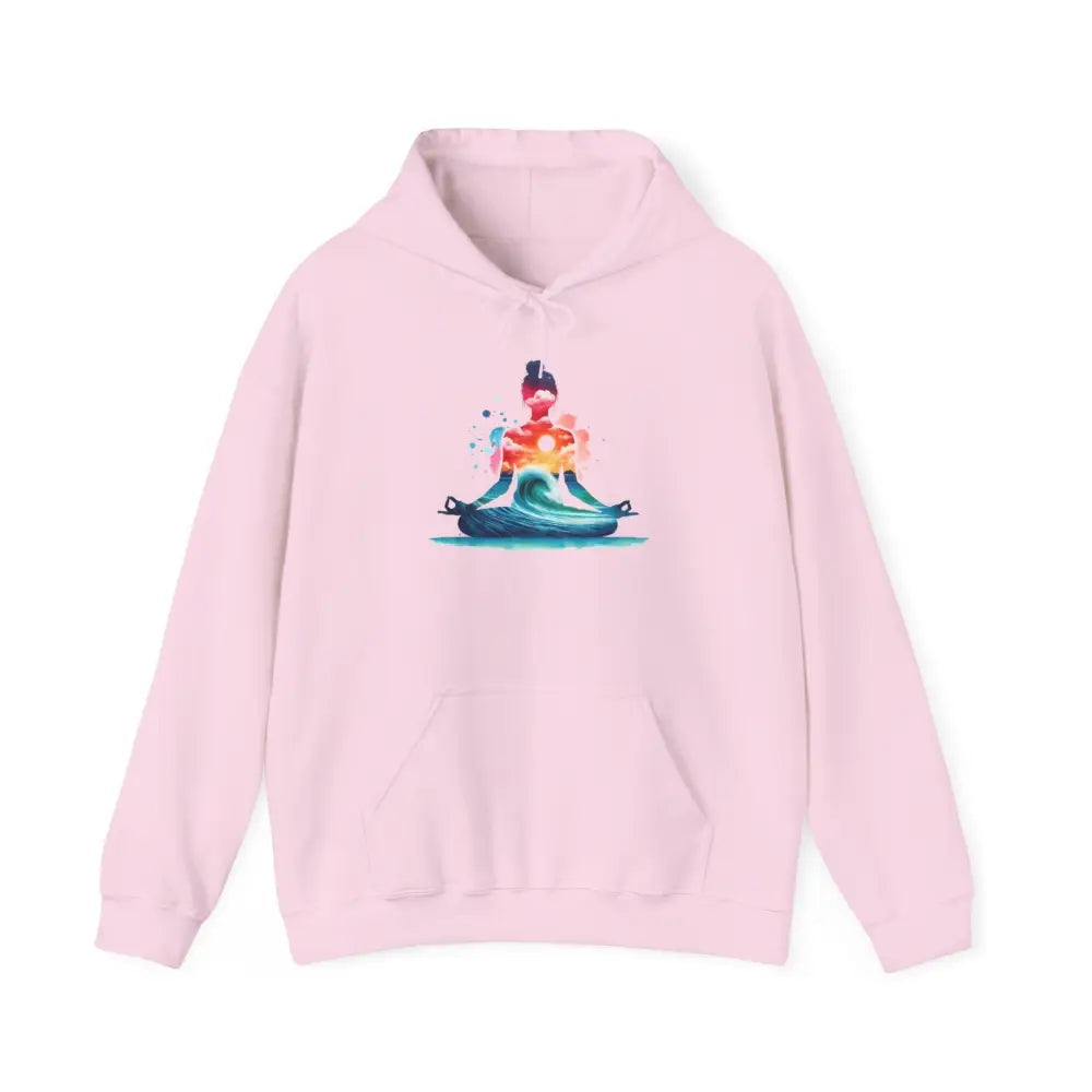 Zen Meditation at the Beach Hoodie Sweatshirt - Light Pink / S - Hoodie