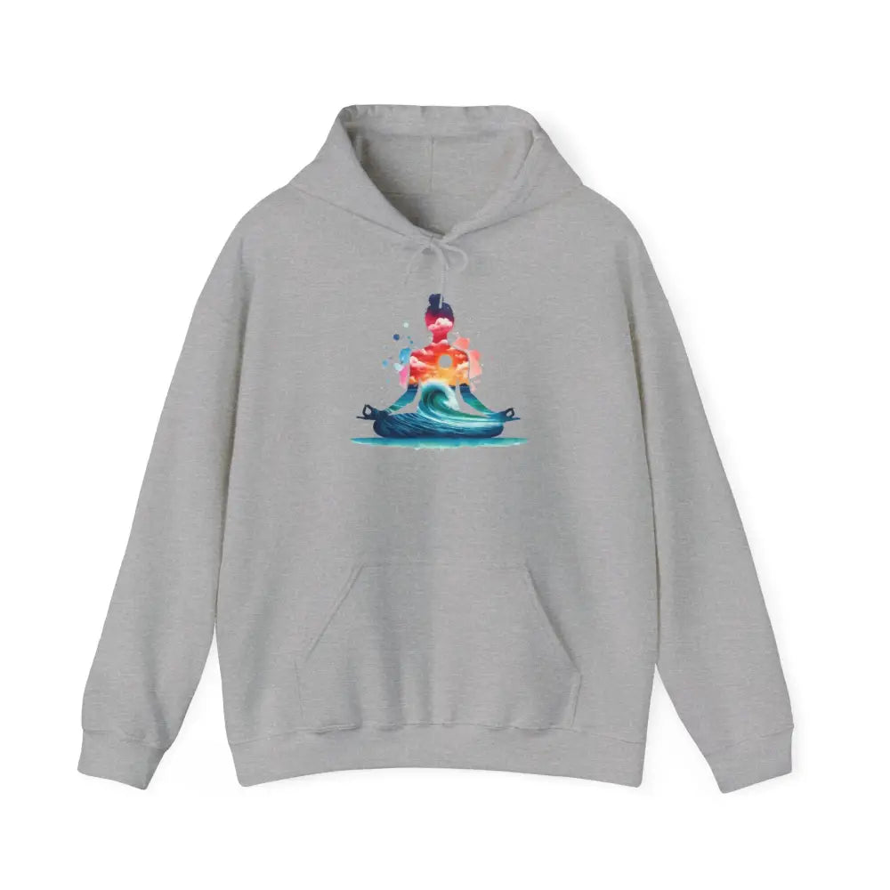 Zen Meditation at the Beach Hoodie Sweatshirt - Sport Grey / S - Hoodie