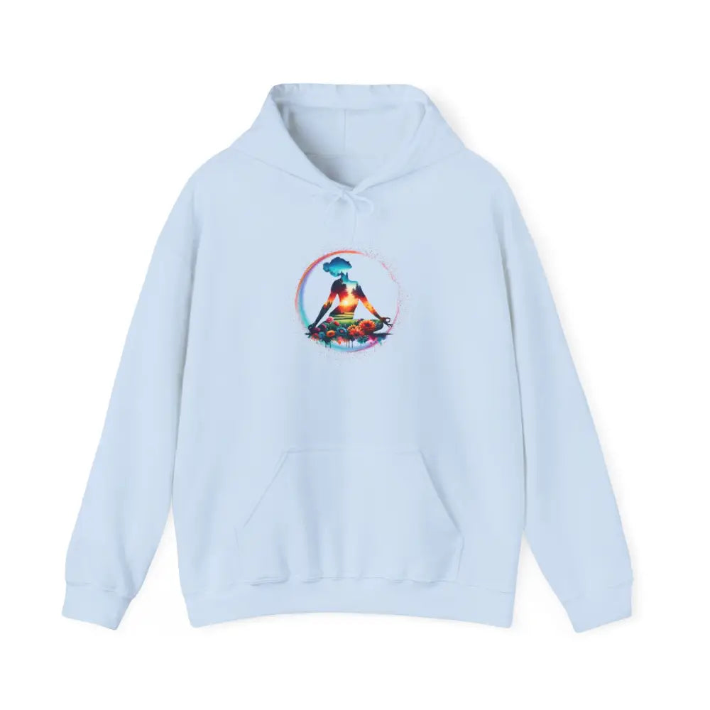 Zen Meditation In Nature Hoodie Sweatshirt - Light Blue / S - Hoodie