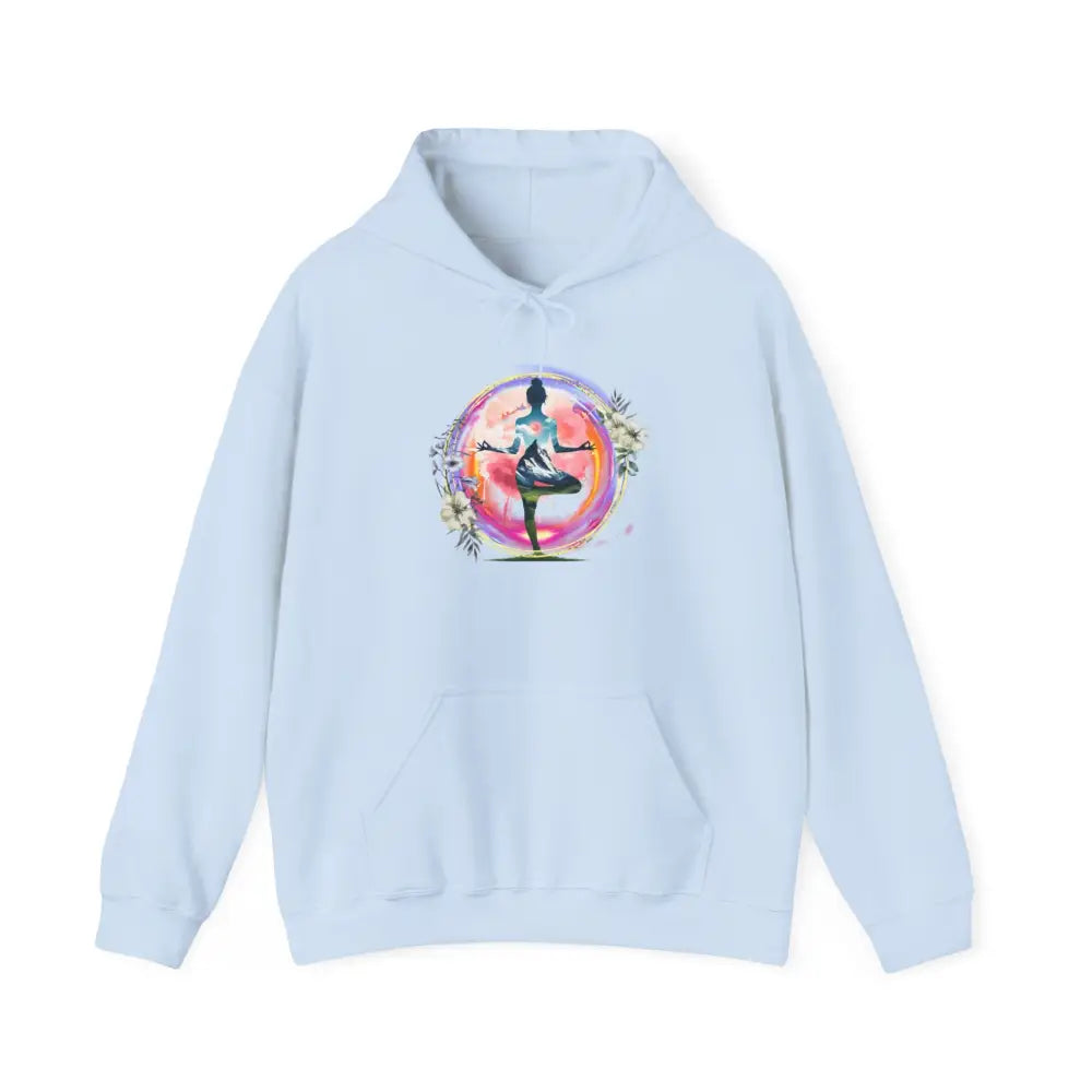 Zen Meditation on the Mountain Hoodie Sweatshirt - Light Blue / S - Hoodie