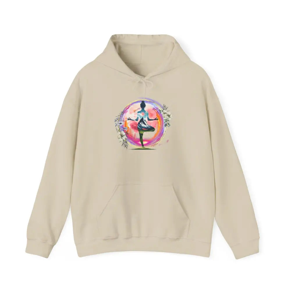 Zen Meditation on the Mountain Hoodie Sweatshirt - Sand / S - Hoodie