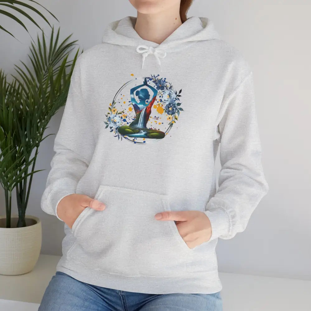 Zen Waterfall Yoga Hoodie; Meditative Yoga Hoodie Sweatshirt - Hoodie