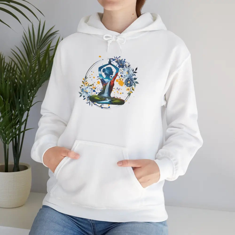Zen Waterfall Yoga Hoodie; Meditative Yoga Hoodie Sweatshirt - Hoodie