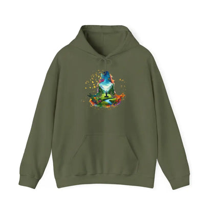 Zen Yoga Hoodie Sweatshirt - Military Green / S - Hoodie