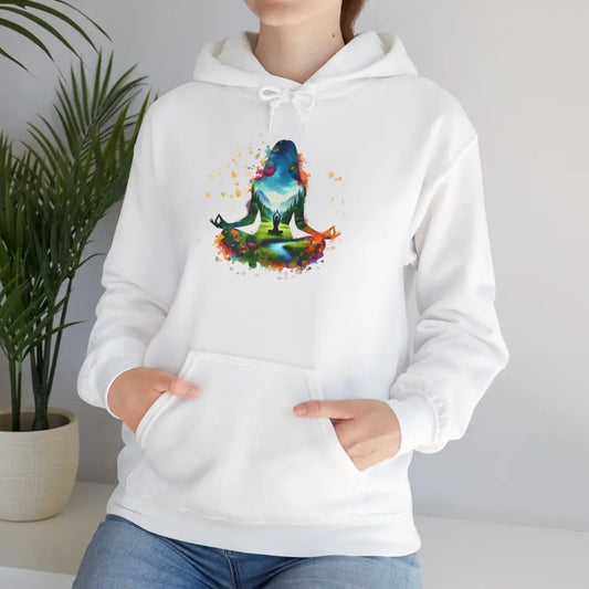 Zen Yoga Hoodie Sweatshirt - White / S - Hoodie