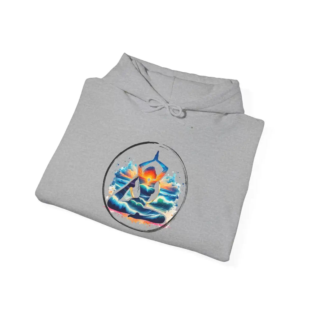 Zen Yoga in the Beach Hoodie Sweatshirt - Hoodie