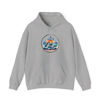 Zen Yoga in the Beach Hoodie Sweatshirt - Sport Grey / S - Hoodie