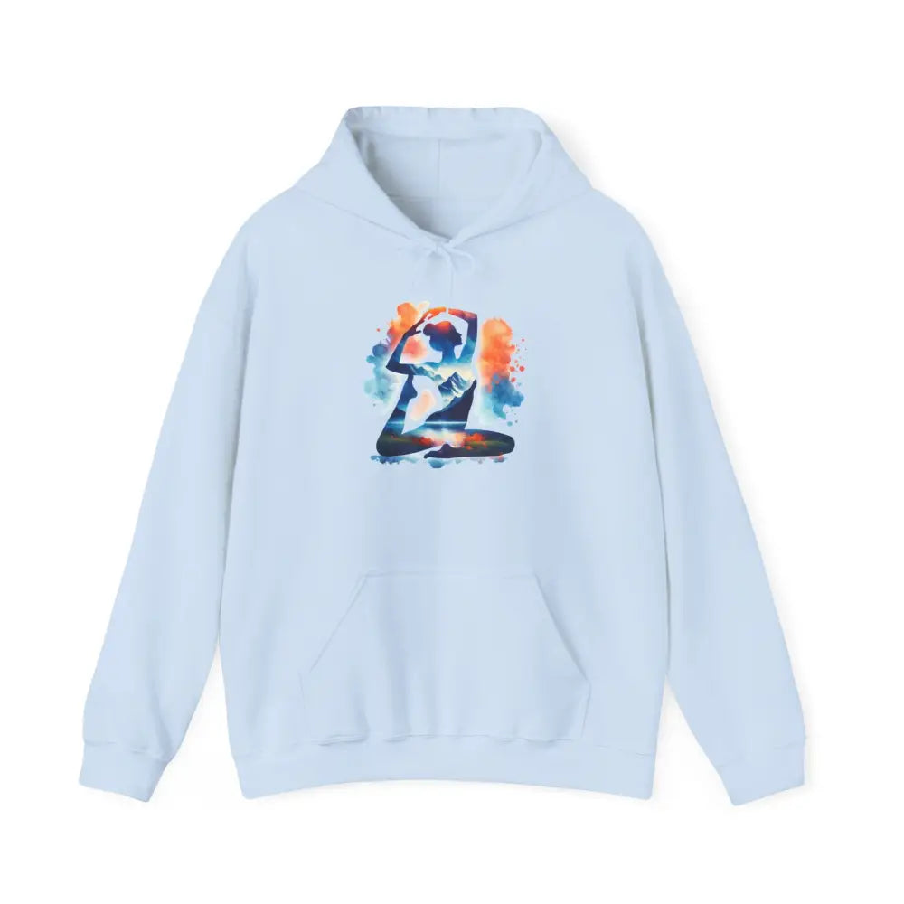 Zen Yoga in the Clouds Hoodie Sweatshirt - Light Blue / S - Hoodie