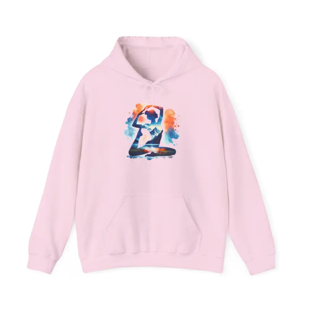 Zen Yoga in the Clouds Hoodie Sweatshirt - Light Pink / S - Hoodie