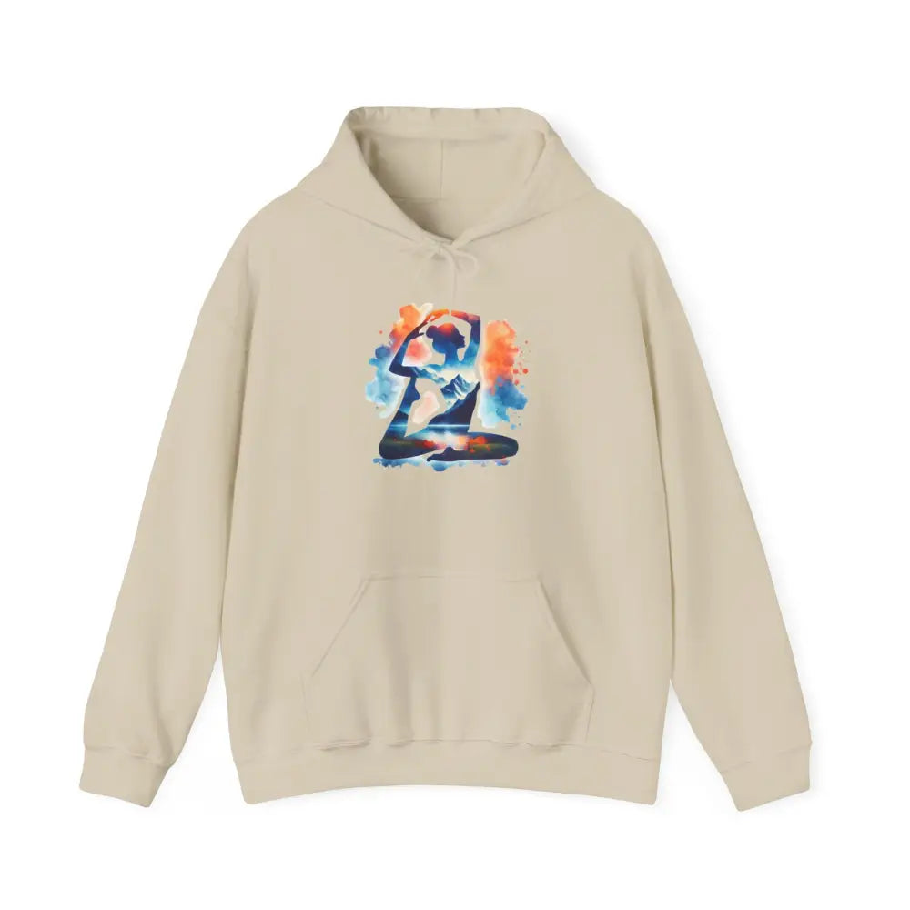 Zen Yoga in the Clouds Hoodie Sweatshirt - Sand / S - Hoodie