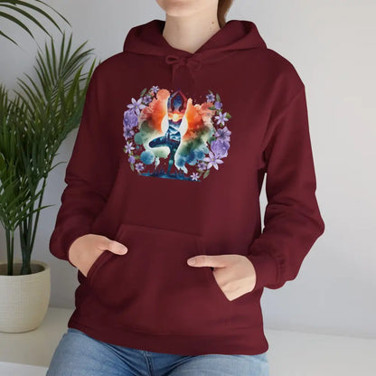 Zen Yoga Nature Pose Hooded Sweatshirt - Hoodie